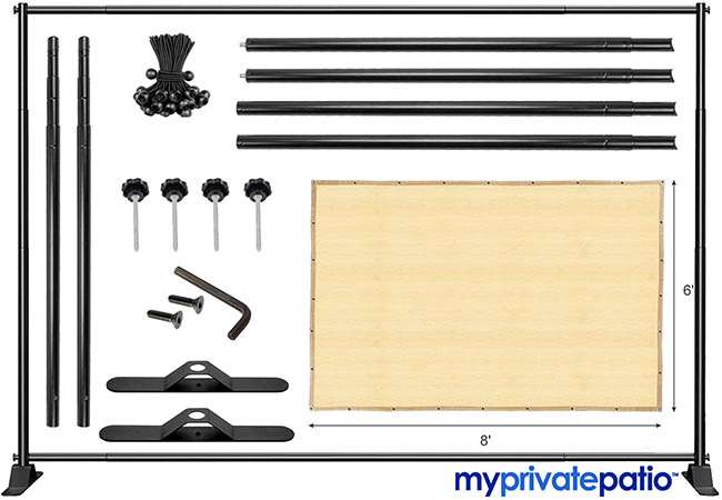 Eco-Privacy Wall, Kit 6'x8' Beige - Image 3